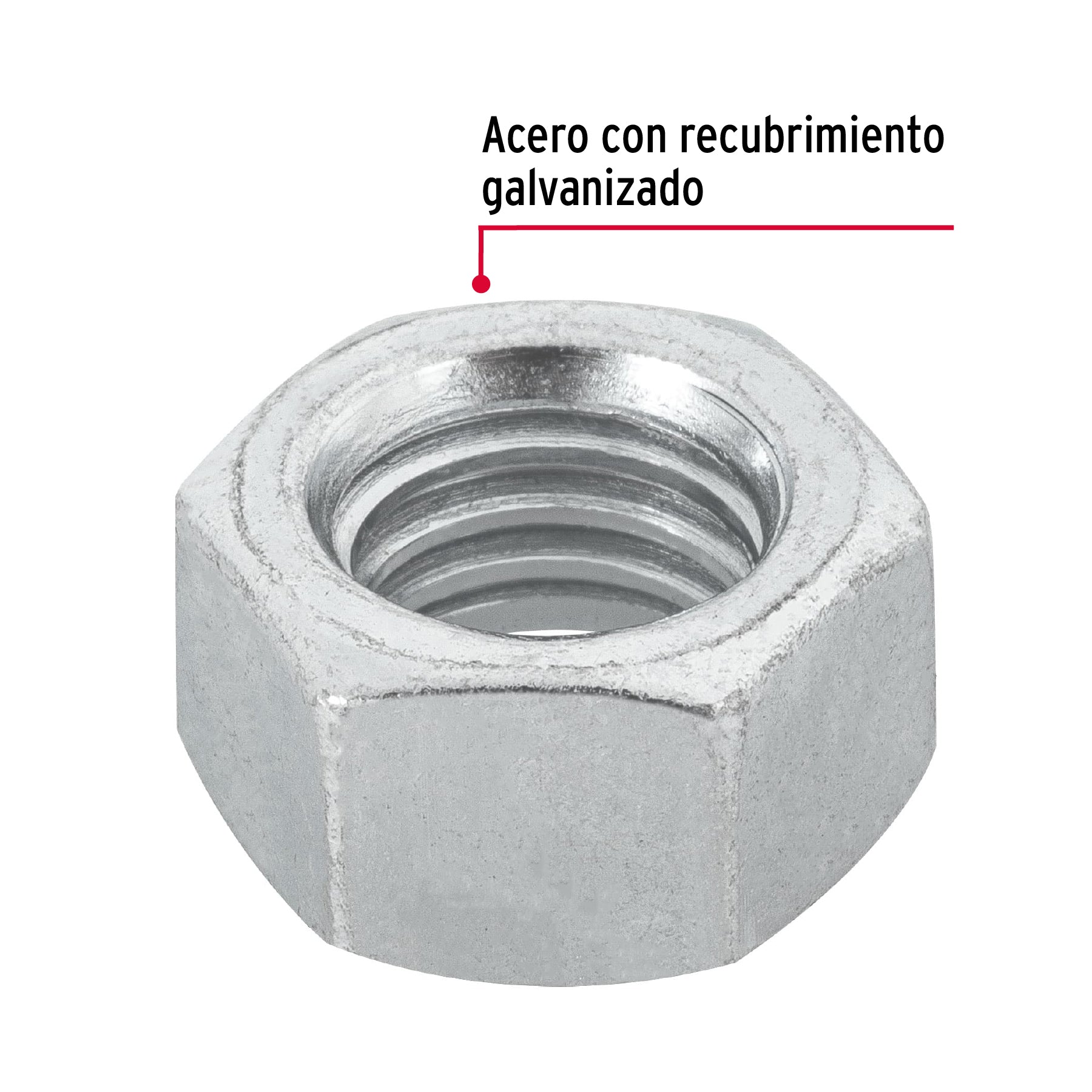 Tuerca Hexagonal 1/2" (13 mm) Fiero por Pieza