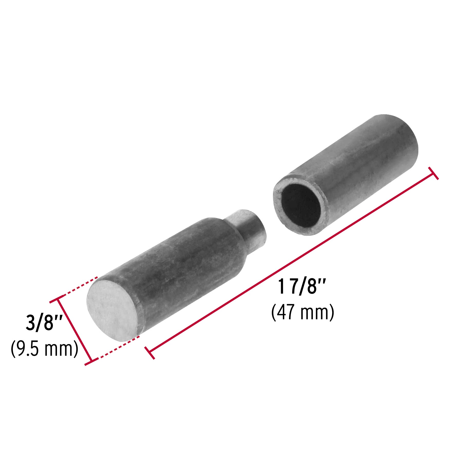 Bisagra Tubular Soldable Hermex 3/8" (9.5 mm)