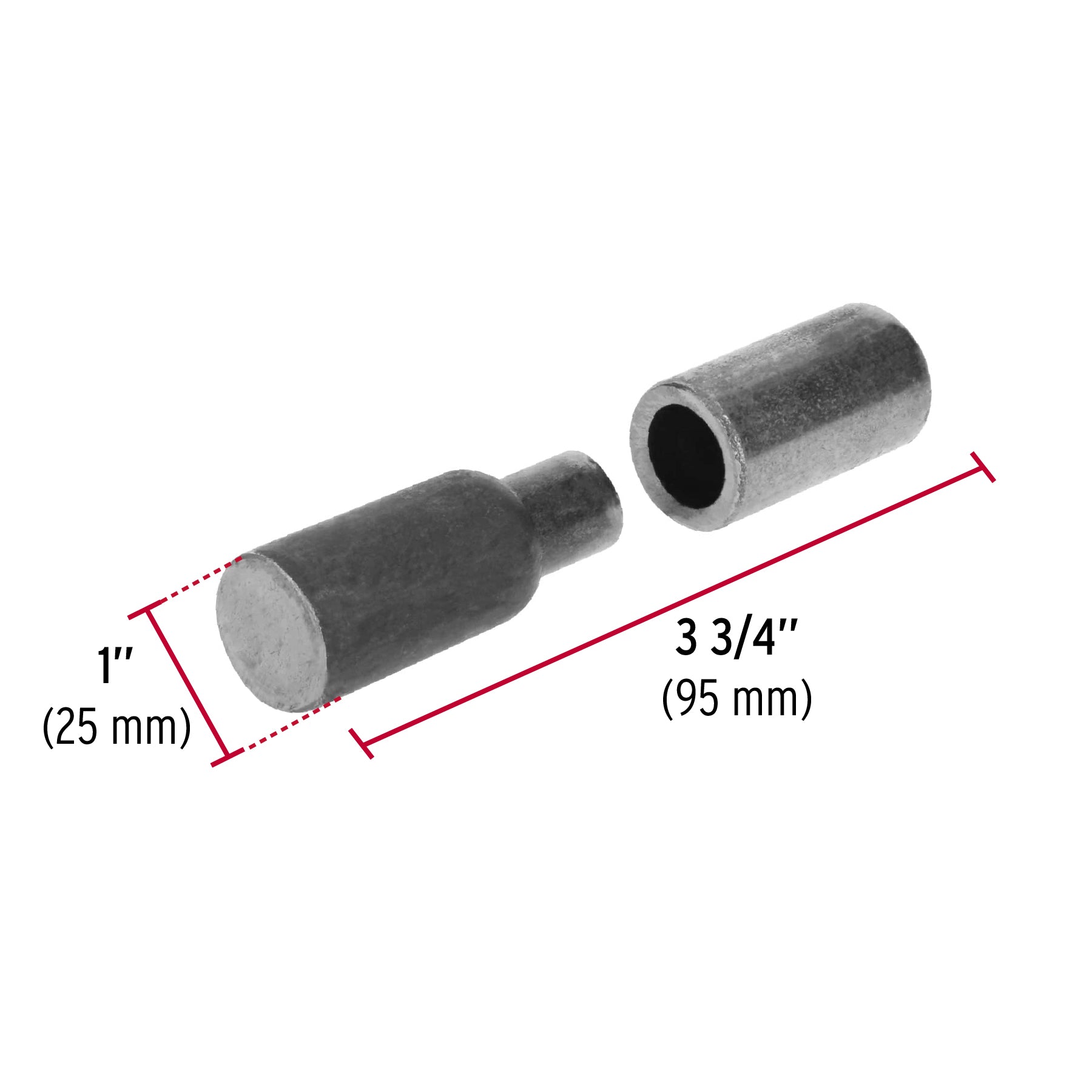 Bisagra Tubular Soldable Hermex 1" (25 mm)