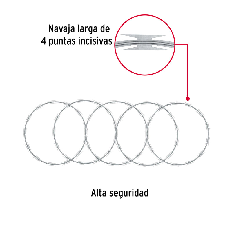 Concertina Alta Seguridad 8 Metros Fiero