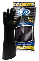 Guantes de Latex Contra Acido Negro 450 No 8 Adex