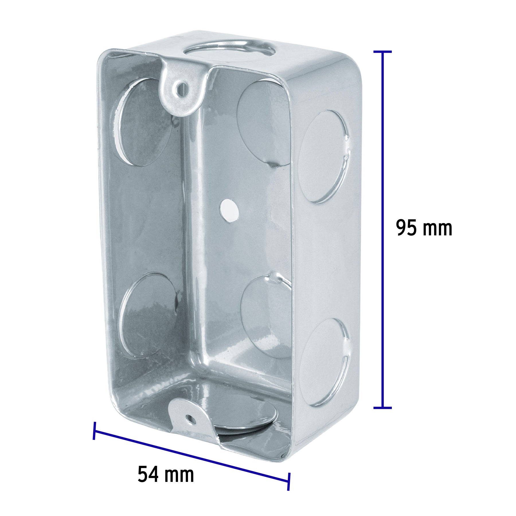 Chalupa Galvanizada Rectangular Entrada de 1/2"