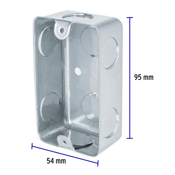 Chalupa Galvanizada Rectangular Entrada de 1/2"