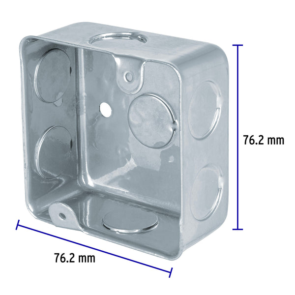 Caja Cuadrada Galvanizada 3" x 3"