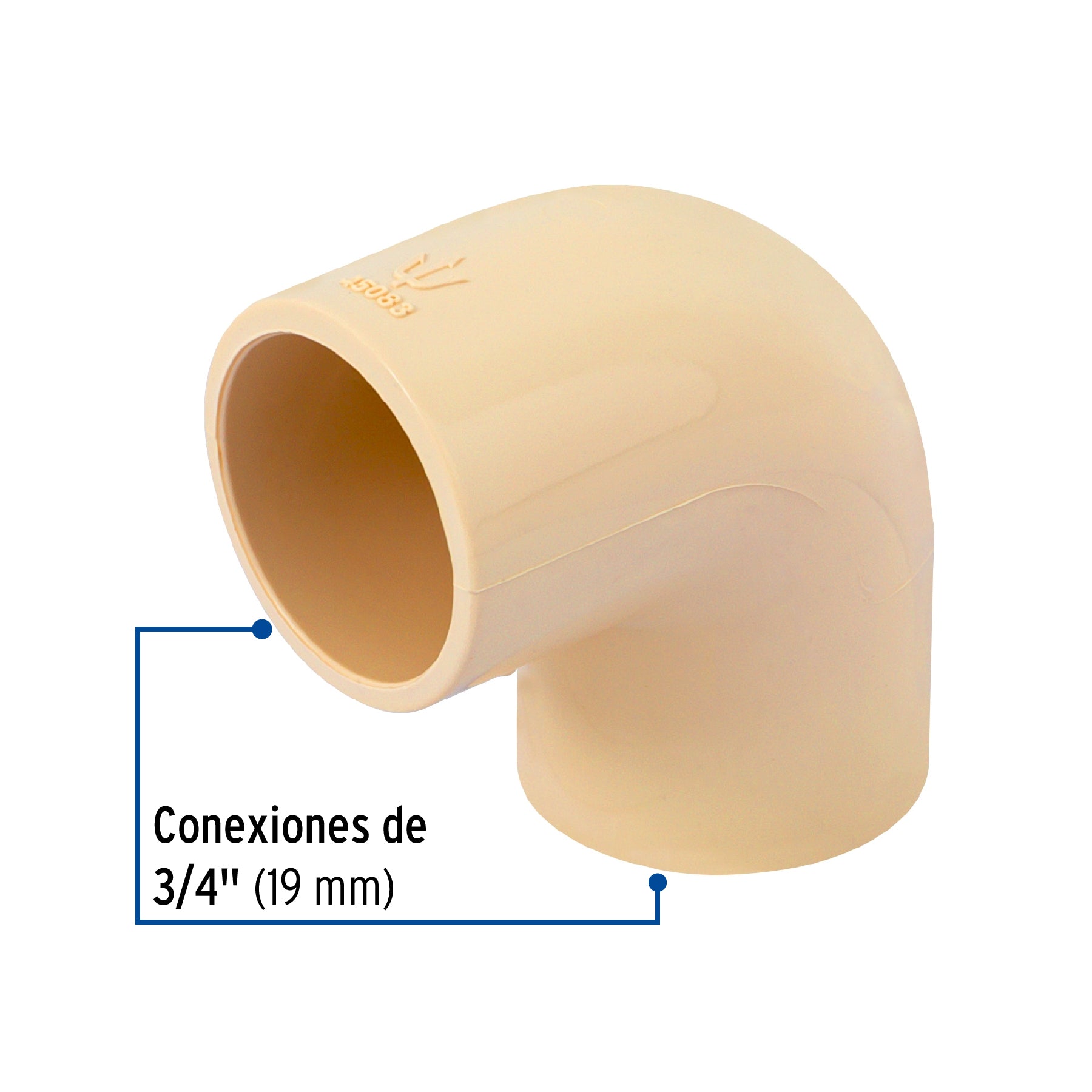 Codo CPVC 90° x 3/4" (19 mm) Hidroflow
