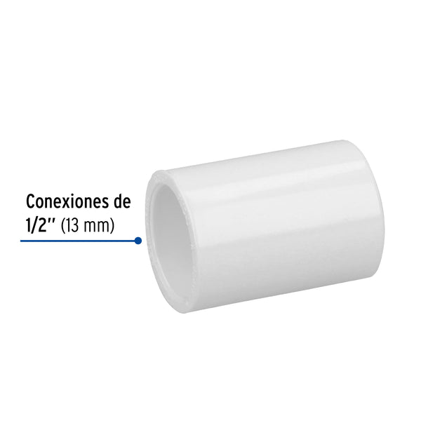 Cople PVC Hidraulico Saniflow 1/2" (13 mm)