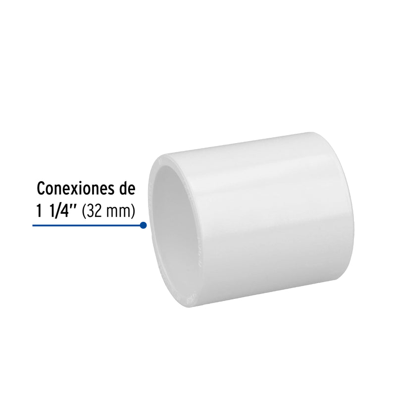 Cople PVC Hidraulico Saniflow 1"1/4 (32 mm)