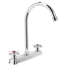 Mezcladora para Fregadero 8"  Cuello Curvo Manerales Tipo Cruceta Foset