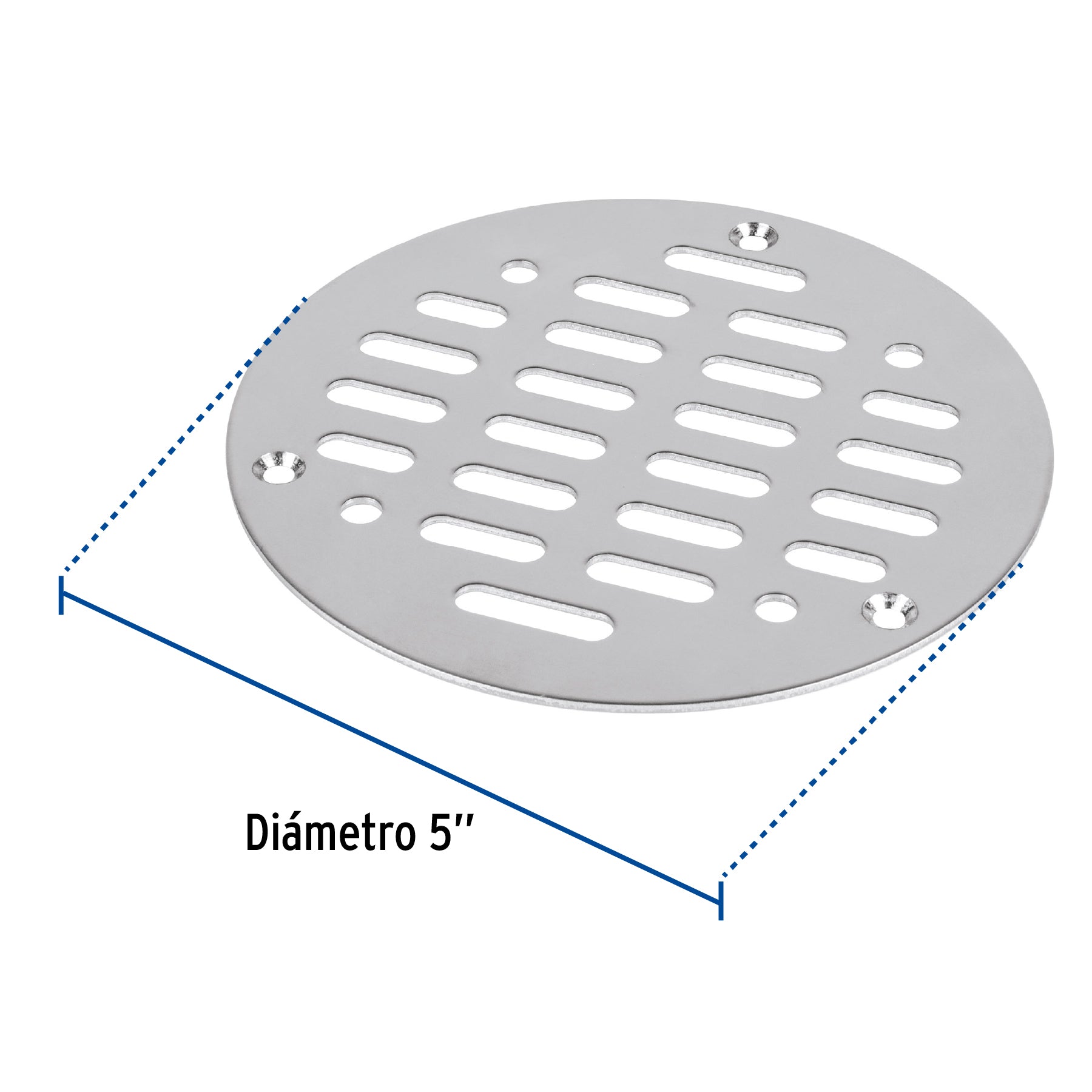 Rejilla de Acero Inoxidable para Coladera de 5" Foset