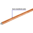 Varilla Copperweld 1/2" X 1.5 Metros de Largo Volteck