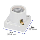 Portalampara Porcelana Cuadrado Volteck