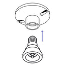 Portalampara Porcelana Cuadrado Volteck