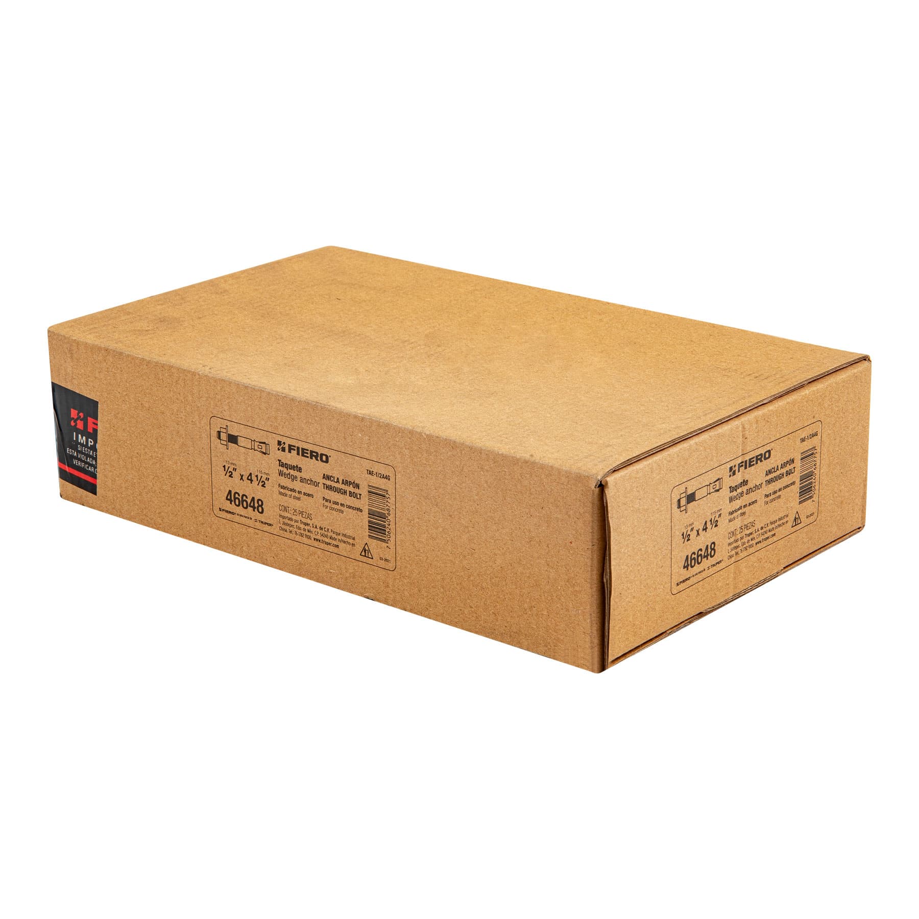 Taquete Arpon Fiero 1/2" (13 mm) X 4"1/2 (115 mm)