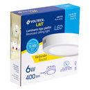 Luminario de Sobreponer LED Redondo Volteck  6 Watts Luz de Dia