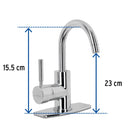 Monomando para Lavabo Corto Cuello Curvo Foset Tubig Acabado Cromo