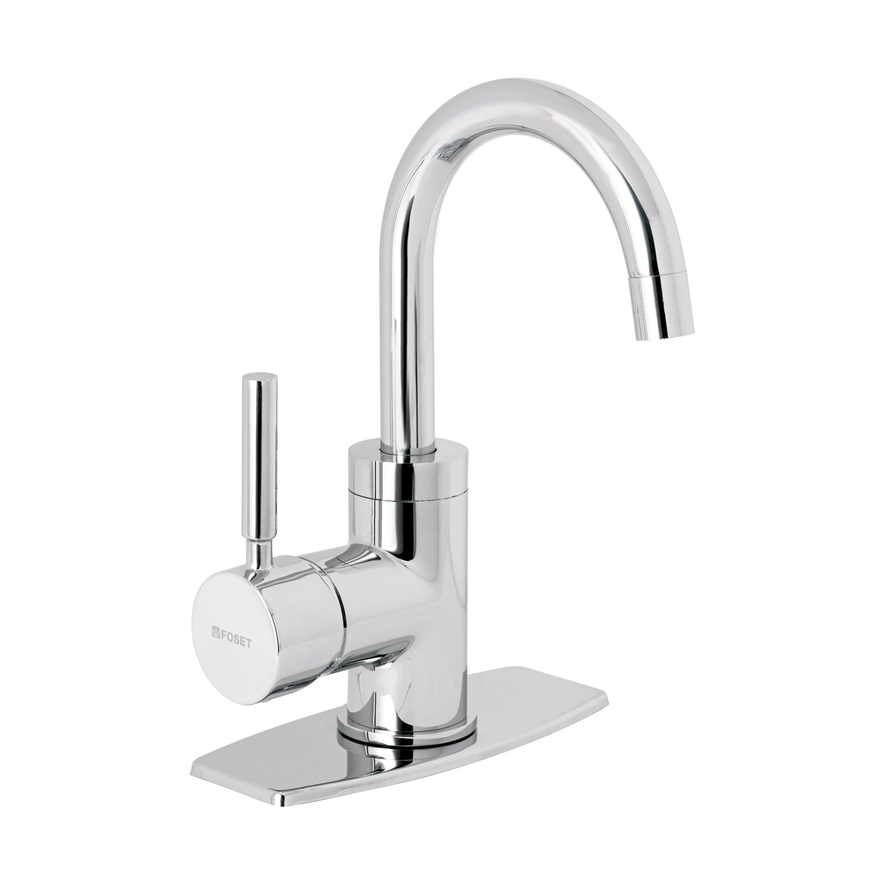 Monomando para Lavabo Corto Cuello Curvo FOSET TUBIG Acabado Cromo