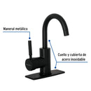 Monomando para Lavabo Corto Acabado Negro Mate Foset Tubig