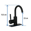 Monomando para Lavabo Corto Acabado Negro Mate Foset Tubig