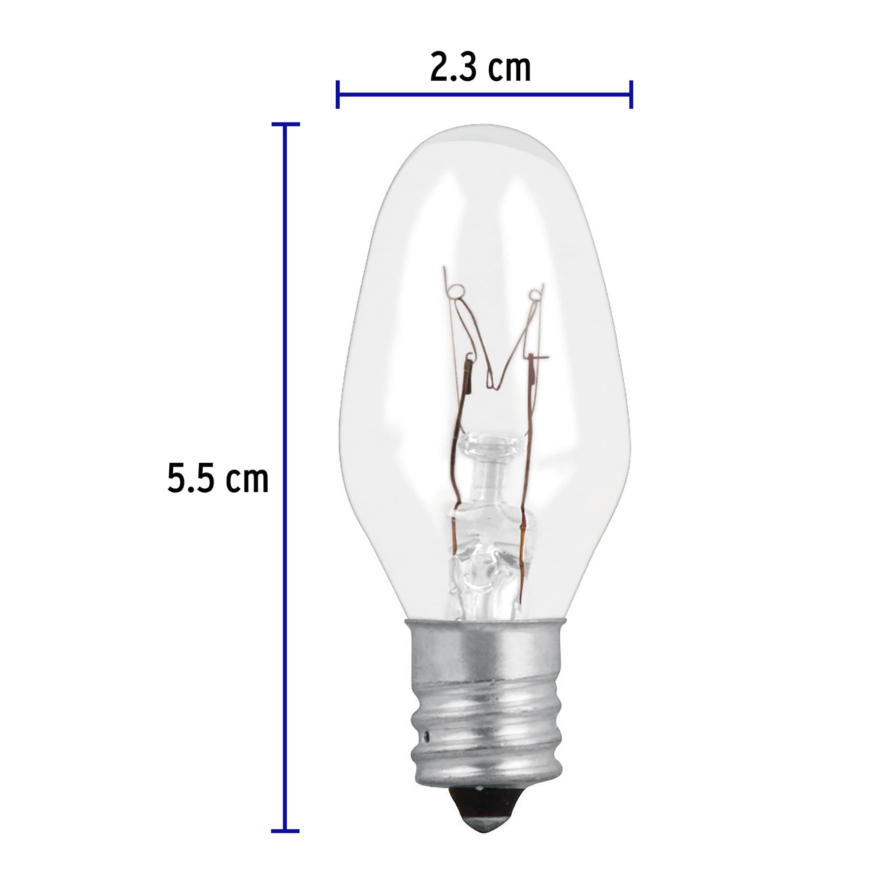 Foco Incandescente Base E12 Migñon Transparente Volteck 1 Pieza