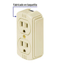 Contacto Duplex 2P + T de Sobreponer Marfil Volteck Basic