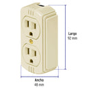 Contacto Duplex 2P + T de Sobreponer Marfil Volteck Basic