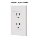Contacto Duplex 2P + T con Placa Blanco Linea Española Volteck