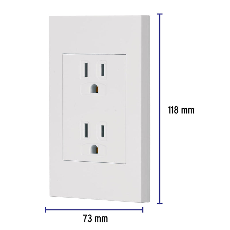 Contacto Duplex 2P + T con Placa Blanco Linea Española Volteck