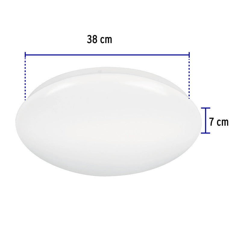 Luminario Sobreponer Tipo Plafon Luz Blanca de LED Volteck 22 Watts