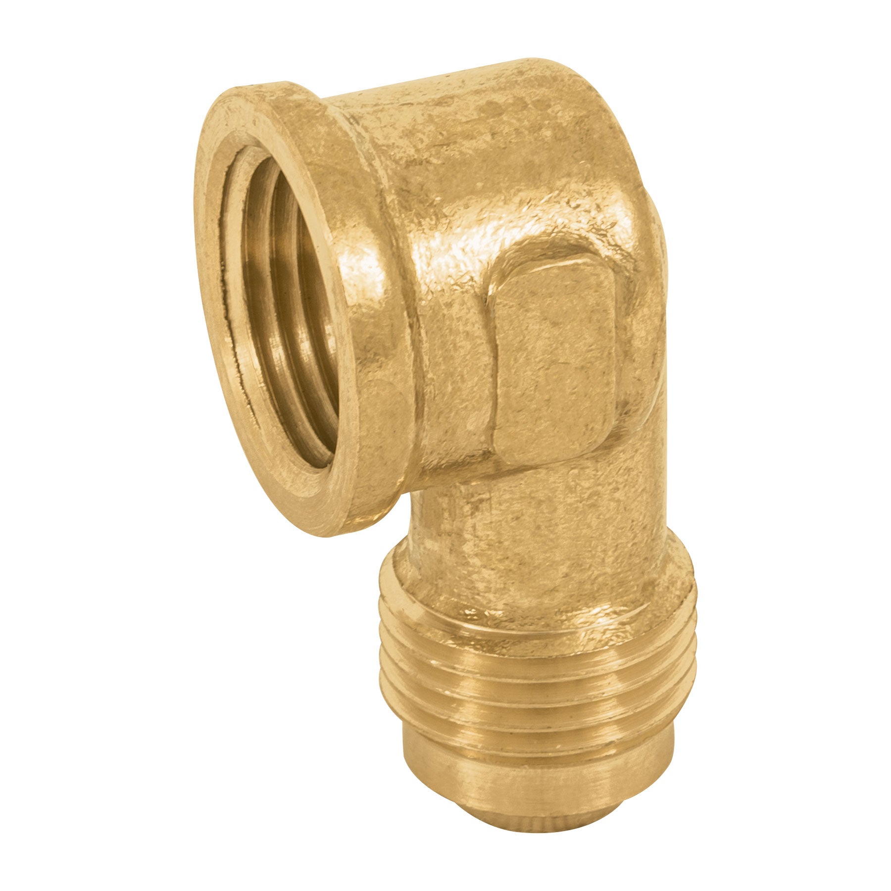 Codo Campana para Gas 1/2" Flare x 3/8" NPT (13 mm Flare x 10 mm NPT)