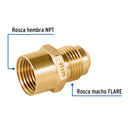 Niple Campana para Gas 3/8" Flare x 3/8" NPT Foset