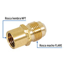 Niple Campana para Gas 3/8" Flare x 1/4" NPT Foset