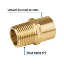 Niple Campana para Gas 3/8" NPT x 1/2" Soldable Foset