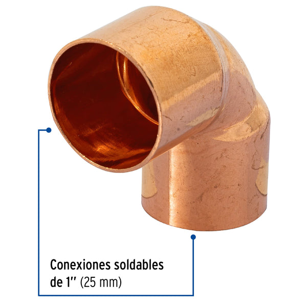 Codo Cobre Basic 90° X 1" (25 mm) Copperflow