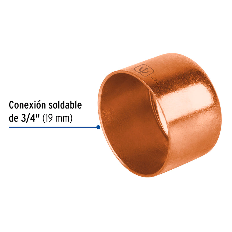Tapon Capa Cobre Basic 3/4" (19 mm) Copperflow