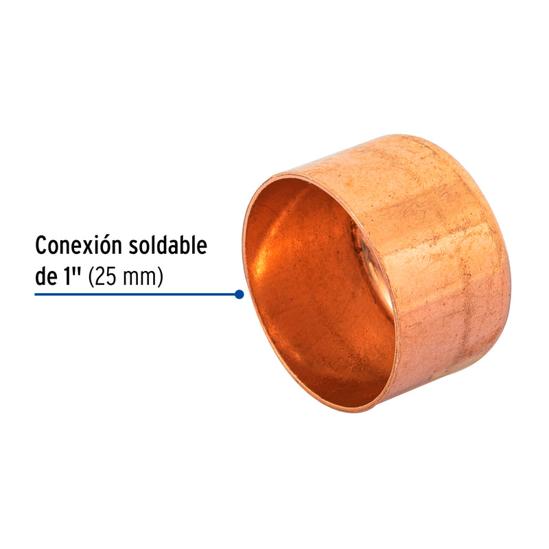 Tapon Capa Cobre Basic 1" (25 mm) Copperflow