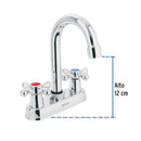 Mezcladora para Lavabo 4" Tipo Bar Manerales Cruceta Foset Basic