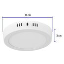 Luminario de Sobreponer LED Redondo Volteck 12 Watts Luz Calida