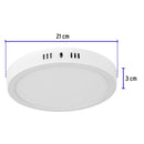 Luminario de Sobreponer LED Redondo Volteck 18 Watts Luz Calida