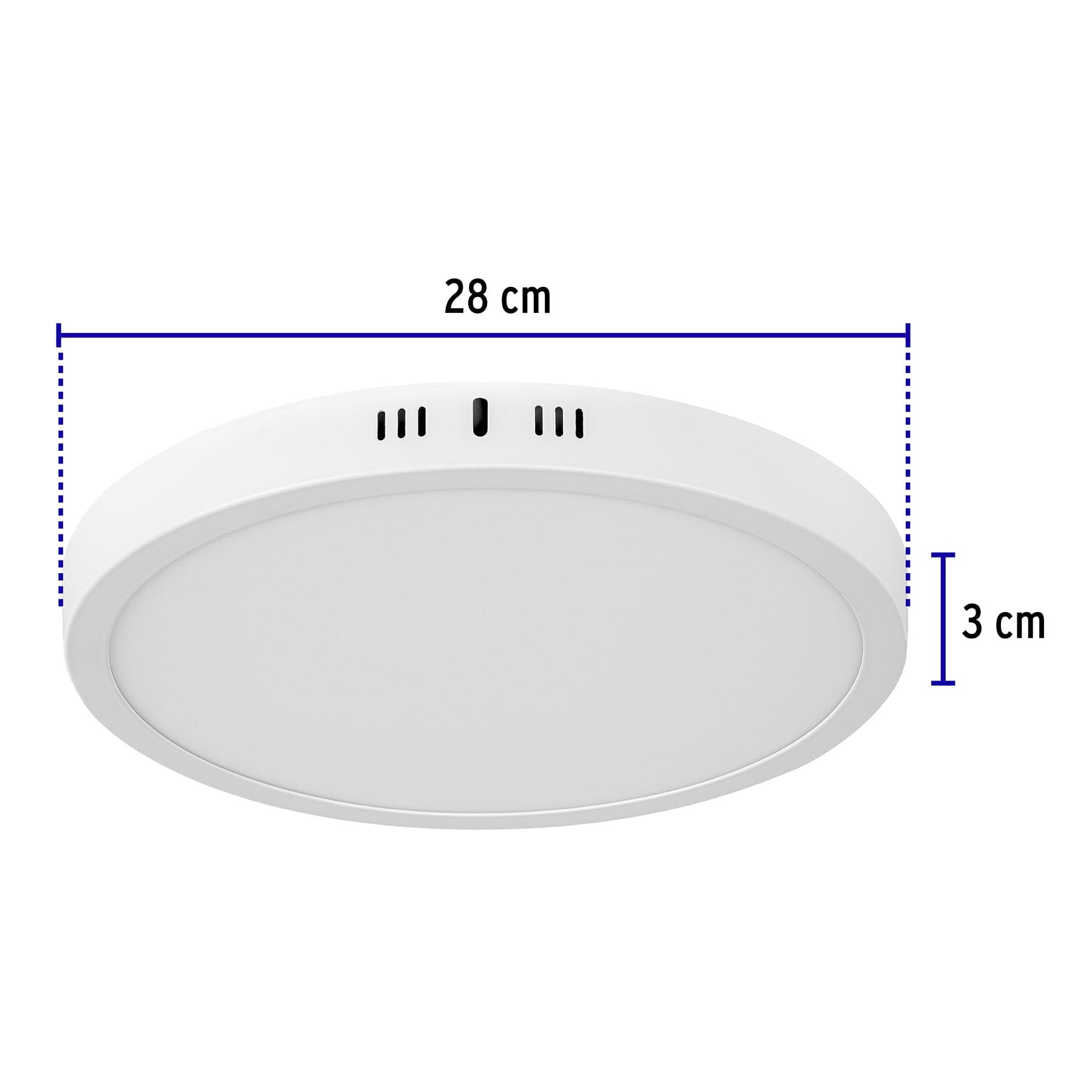 Luminario de Sobreponer LED Redondo Volteck 24 Watts Luz Calida