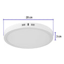 Luminario de Sobreponer LED Redondo Volteck 24 Watts Luz Calida