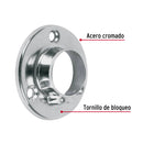 Brida Cromada para Tubo Redondo de 1" (25 mm) Hermex
