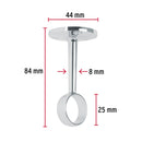 Soporte Central para Tubo Redondo de Closet 1" Hermex
