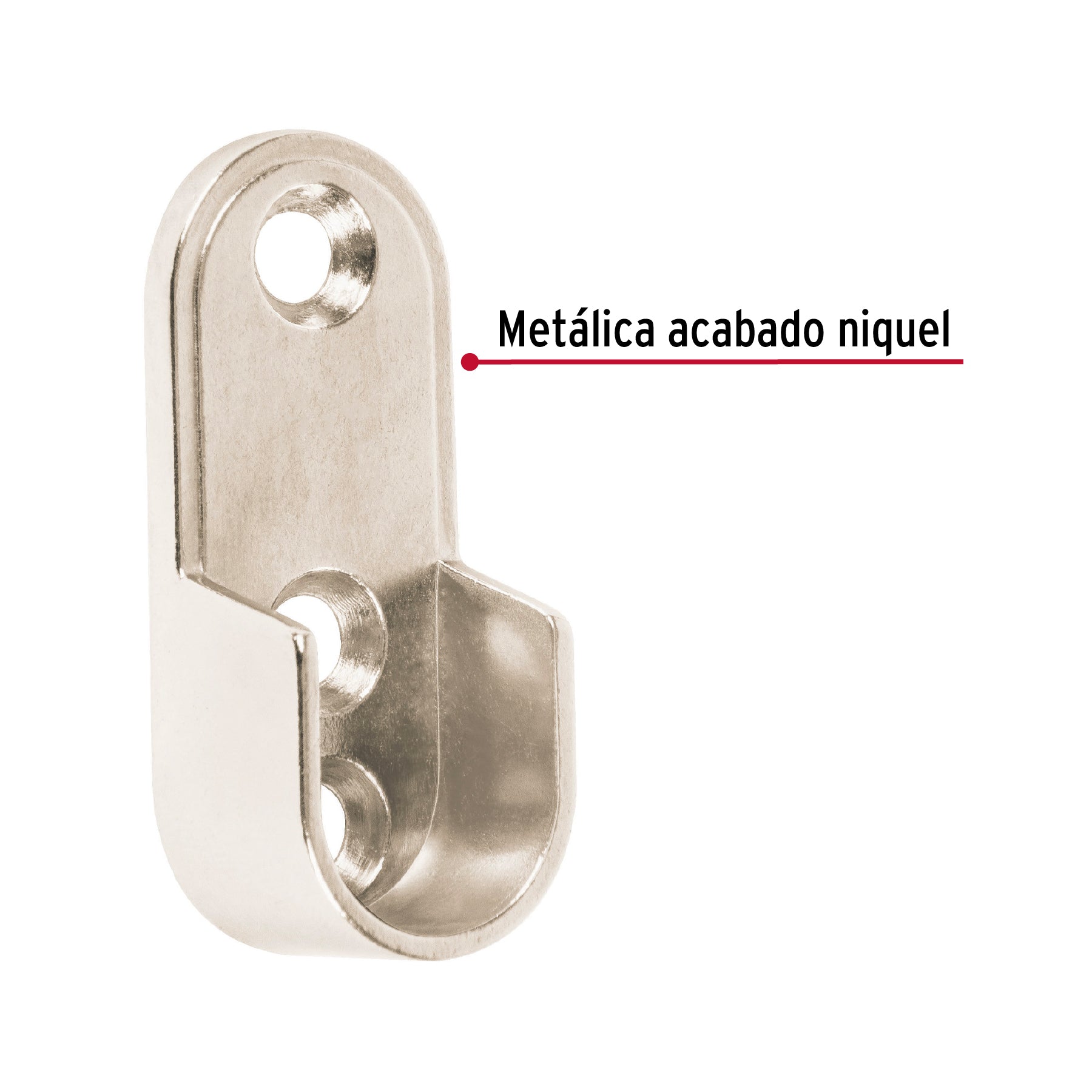 Brida Lateral para Tubo Cromado Ovalada Hermex