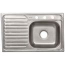 Tarja de Empotrar  80 x 50 cm A Inox 304 Foset Tina Derecha