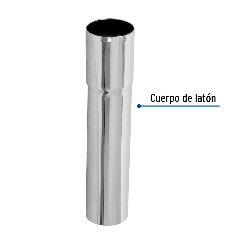 Extension de Laton Cromado para Cespol de Lavabo 15 cm Foset