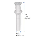 Contra para Lavabo de Polipropileno con Rejilla Cromada Foset