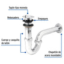 Cespol para Lavabo de Laton Tipo Moneda Foset