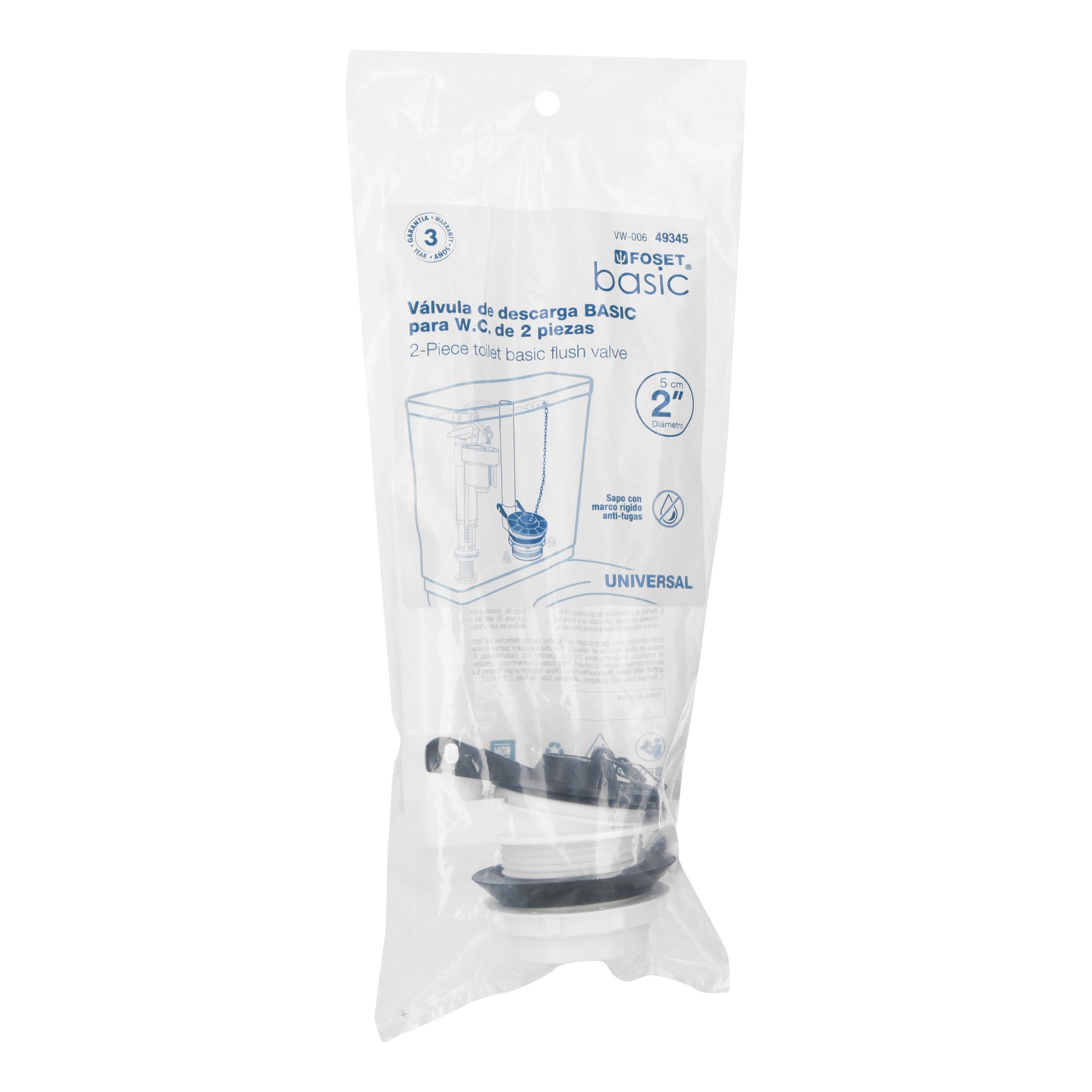 Contra Rebozadero para WC de 2" PVC Foset