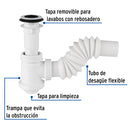 Cespol para Lavabo Flexible de Bote de Polipropileno 1"1/4 Foset