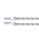 Conector Flexible para Sanitario 50 cms Acero Inoxidable 1/2" FIP x 7/8" AM Foset